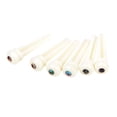 thumbnail image 1 of 1 Set Bridge Endpins Beige for 6 Strings Acoustic Guitar Musical Instrument Accessory, 1 of 8