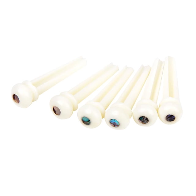 1 Set Bridge Endpins Beige for 6 Strings Acoustic Guitar Musical Instrument Accessory