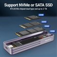 thumbnail image 5 of 2X I9X Smart M.2 NVMe / SSD Gabinete, USB 3.2 Gen 2 10Gbps, Estuche Adaptador Externo M2 Compatible con M-Key B+M Key UASP Trim, 5 of 5