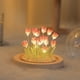 thumbnail image 2 of Lámpara de ambiente hecha a mano con tulipán, adorno de bricolaje, luz de noche de escritorio, regalo para estudiantes, regalo de San Valentín, 2 of 6