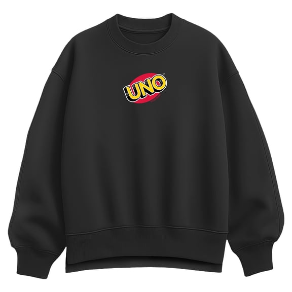 Uno - Logo - Women's Oversized Fleece Crew Sweatshirt
