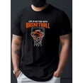 thumbnail image 1 of T-Shirt de Basketball Graphique pour Hommes 100 % Polyester - T-Shirt à Col Rond avec Légère Élasticité, Design Géométrique, Coupe Régulière, Vêtement de Sport Adulte pour l'Été Décontracté, Fête des Pères, Fête des Mères, Nouvel An, Fête du Printemps, 1 of 5