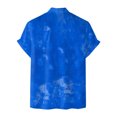 thumbnail image 3 of Camisas Vaqueras Para Hombre XXL Hombres manga corta primavera verano casual impreso camisas top blusa camisas (Blue, M), 3 of 4