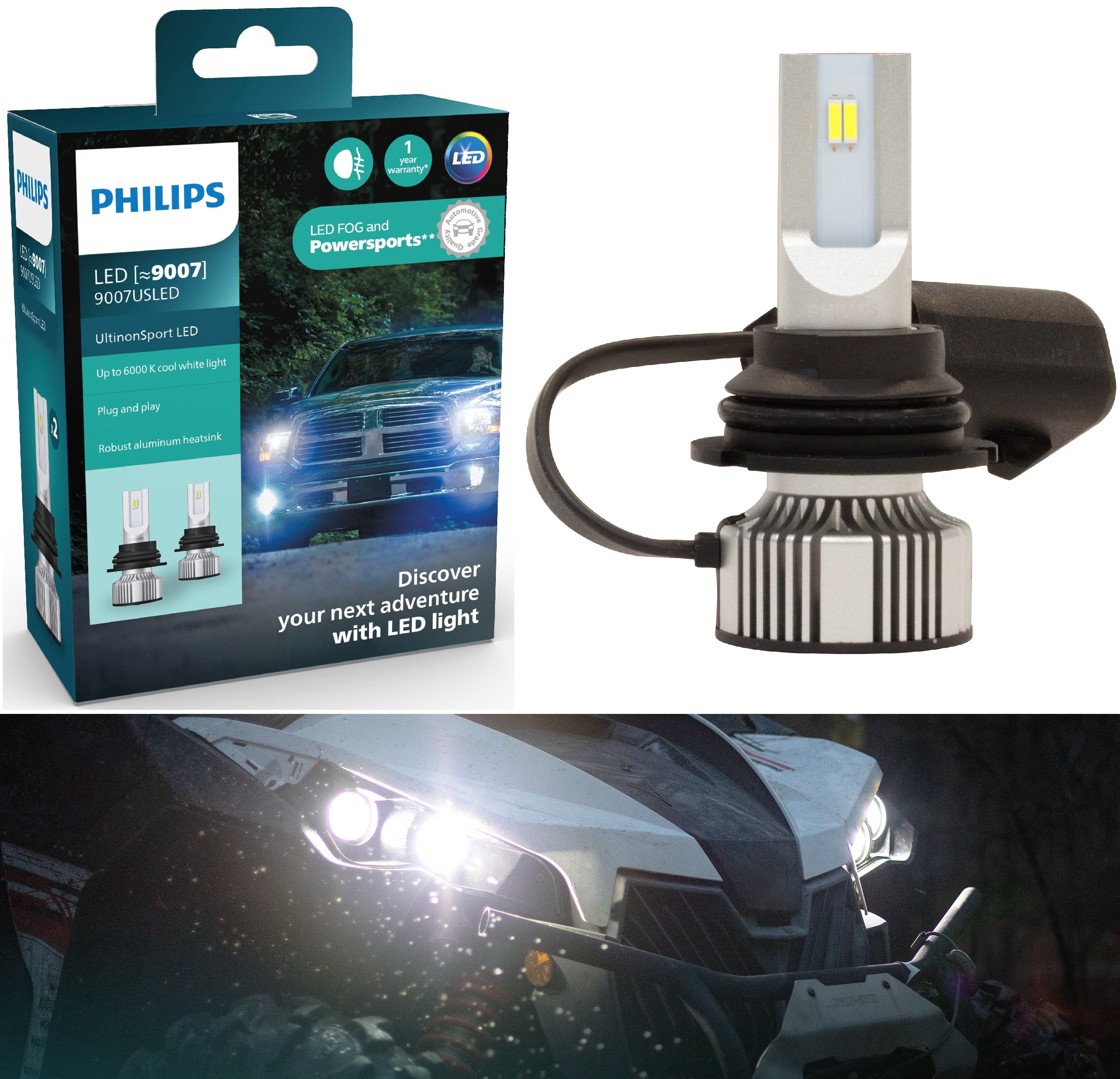 Philips Automotive Lighting 9007USLED Ultinonsport Led Fog & Powersports