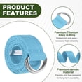 thumbnail image 3 of Uxcell Web Football Belt, Men Canvas Belt Web Flag Football D Ring, Adjustable Soccer Replacement Strap 51 Inch & 2 Pcs & Canvas & Sky Blue, 3 of 7