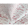 thumbnail image 4 of Ambesonne I Love You Quilted Bedspread Set 3 Pcs, Hearts Wedding Rings, Queen Size, Maroon Pink Blush, 4 of 5