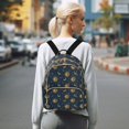thumbnail image 7 of FORMRS Mini Backpack Purse for Women Quilted Travel Daypack Casual Shoulder Bag, Blue Sun Moon Pattern, 7 of 7
