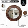 thumbnail image 2 of Rustic Copper Shipwrecked Premium Nautical Porthole Mirror | Nautical Bathroom Mirrors (10 Inches, Aluminum Mirror), 2 of 5