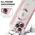thumbnail image 6 of TECH CIRCLE for iPhone 15 Case 6.1" 2023, Clear Back Flip Wallet Phone Case with RFID Blocking Card Slots & Camara Lens Protector, Compatible with MagSafe, Magnetic Slim PU Leather Classic Case, Pink, 6 of 8