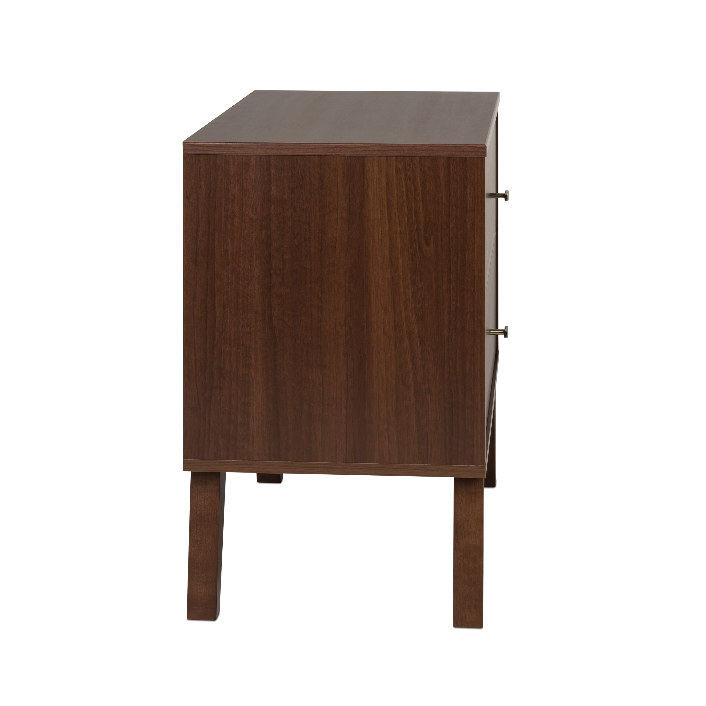 Prepac Milo Mid-Century Modern 2-Drawer Nightstand, 16"D x 25"W x 25"H, Cherry