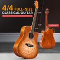 thumbnail image 3 of Pyle Steel String Acoustic Guitar Kit, 41" Full Size Cutaway with Ashtree Top, Open Pore Finish, Premium Accessory Set with Armored Gig Bag, Cherry Burst Matte, 3 of 5