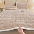 thumbnail image 6 of Flannel Mattress Pad for Cold Nights, Thick Quilted Mattress Topper with slide-reinforced Bottom, Foldable Warming Pad for Winter Bedding, device Washable, 6 of 7