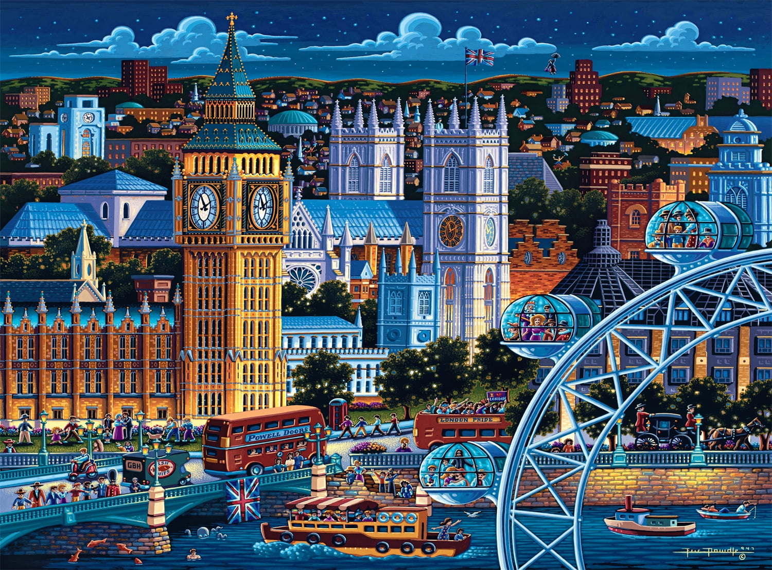 Buffalo Games Dowdle Puzzle Assortment 1000-Piece 26.75 x 19.75-Inch Interlocking Jigsaw Puzzle for Ages 14+, Styles May Vary