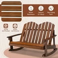 thumbnail image 5 of Gymax Adirondack Rocking Chair Kid Backrest Armrest Solid Wood Coffee, 5 of 7