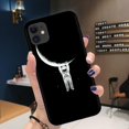 thumbnail image 1 of Coque arrière en silicone souple TPU pour iPhone, compatible modèles 6, 7, 8, 11 Pro Max, X, Poly, XS Max, 12 Mini, lune, étoile, astronome, drôle qiuyongming unisex, 1 of 2