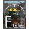 thumbnail image 3 of AM FM Walkman Radio: 900mAh Rechargeable Portable Transistor Pocket Radio with Best Reception Digital Tuning, LCD Screen,Stereo Earphone Jack, Sleep Timer and Alarm Clock for Jogging,Walking White, 3 of 8