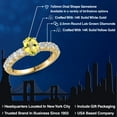 thumbnail image 2 of Gem Stone King 14K Two Tone Gold Canary Mystic Topaz and Lab Grown Diamond Engagement Ring for Women | 1.45 Cttw | Oval 7X5MM | Gemstone November Birthstone | Size 7, 2 of 6
