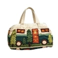 thumbnail image 2 of AUNVITO Vintage Travel Bag 18 x 12 x 8 Inches, Retro Canvas Duffel for Weekend Trip, Durable Cotton Material with Leather Trim, Hand Carry Strap, Unisex Luggage, 2 of 7