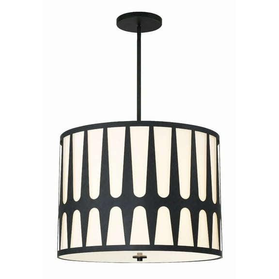 Crystorama Royston 5 Light Antique Gold Pendant - 24'' W x 18.37'' H