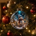 thumbnail image 3 of Clear Christmas Tree Balls 3.15 Inch, Lighted Snowman Scene Ornament, Glowing Acrylic Tree Bulb for Home, Christmas Gift, 3 of 6
