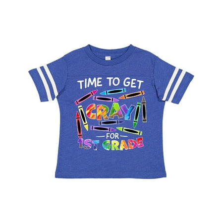 

Inktastic Time to Get Cray for 1st Grade Back to School Gift Toddler Boy or Toddler Girl T-Shirt