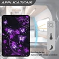 thumbnail image 5 of Psesaysky Purple Butterfly Floral RV Door Window Shade with Hook and Loop Fastener Foldable RV Window Cover Privacy Protection for Camper Trailer Decorative Accessories, 5 of 7