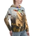 thumbnail image 6 of Lsque Cute Prairie Sheep Herd Pattern Casual Women's Hoodie,Hooded Sweatshirt with Kangaroo Pocket,Pullover Hoodie with Eye-catching Drawstrings-Large, 6 of 7