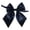 Navy - One Size, variant on Women Girls Solid Color Bow Tie for Uniform and Work Elegant Solid Color Polyester Silk Bow Tie For Student Career Attache And Flight Attendant RD4 - One Size