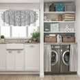 thumbnail image 5 of LALILO Kitchen Curtain Valance Round Coloring Book Mandala Rod Pocket Window Curtain 52"x 18" Set of 2, 5 of 5