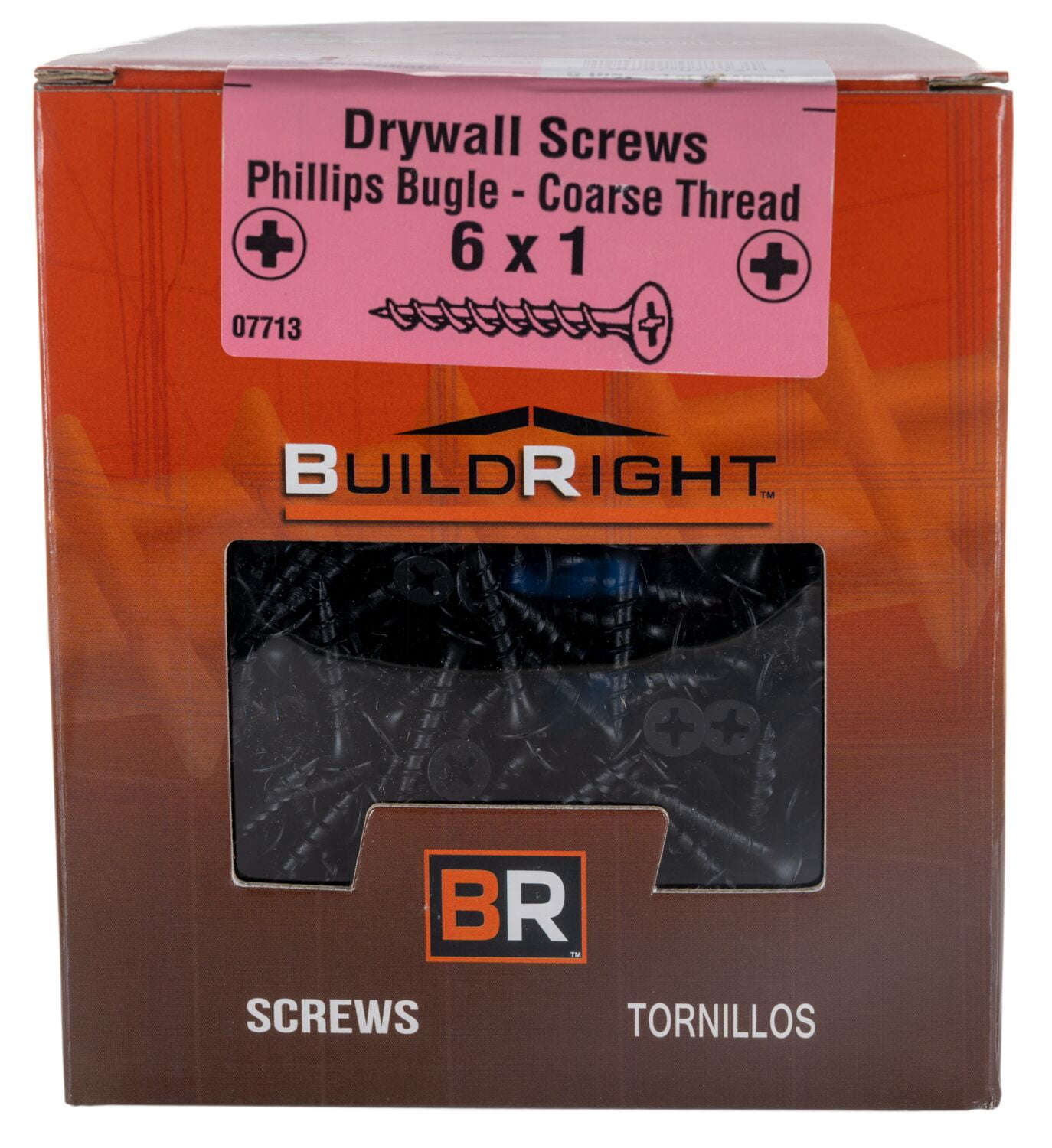 #6 x 1" Black Phosphate Steel Coarse Thread Phillips Bugle Head Drywall Screws DWSCR-062
