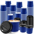thumbnail image 1 of missunny-100 Pack 4 oz Disposable Paper Coffee Cups with Lids, to Go Hot Coffee Cups Disposable Espresso Cups Insulated Kraft for Hot Beverages Travel and Office, 1 of 5