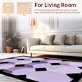 thumbnail image 2 of ODIKA 4' x 6' Machine Washable Non-Slip Area Rug, Geometric Cube High Traffic Rug, Purple, 269778, 2 of 7