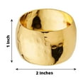 thumbnail image 3 of Efavormart 4 Pack Metallic Gold Hammered Napkin Rings for Wedding Party Formal Dinning Decor, 3 of 11