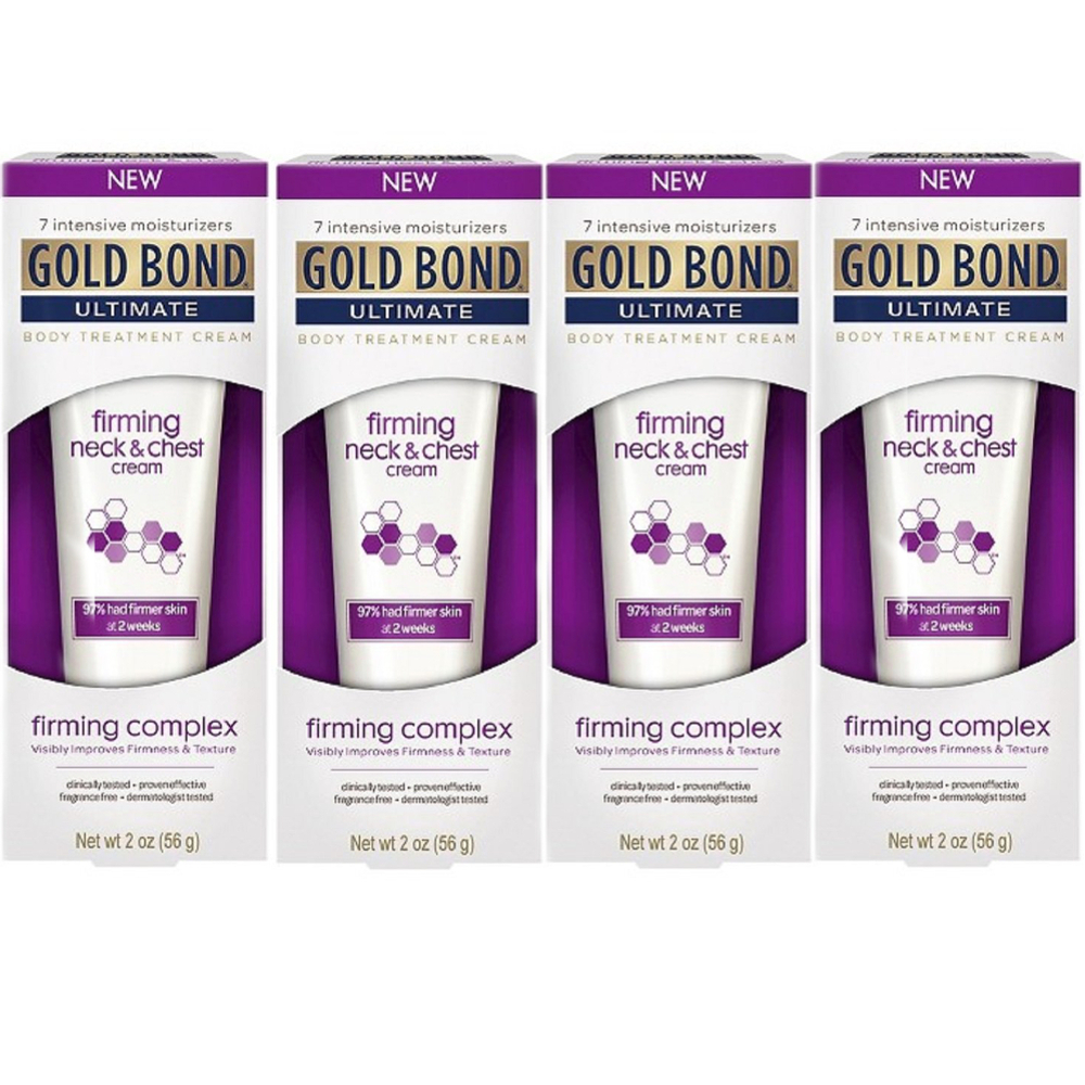 4 Pack Gold Bond Ultimate Firming Neck & Chest Cream 2 Oz Each