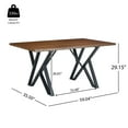 thumbnail image 4 of Indoor Dining Table With Metal Legs, Walnut, 4 of 9