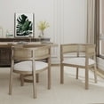 thumbnail image 1 of MODERNLUXE Dining Chairs Set of 2,Farmhouse Country Rattan Dining Chair with Curved Backrest for Living Room, Kitchen,Natural, 1 of 7