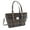 Grey with Rust Overcheck, variant on Harris Tweed Tote Bag for Womens Large Spey Handbag in Green Stewart