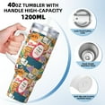 thumbnail image 3 of Salouo Retro Summer Stamp for 40oz Water Bottle with Handle & Flip Straw - Stainless Steel Vacuum Insulated Tumbler-Reusable Travel Coffee Mug- Gifts for Women & Men, 3 of 8