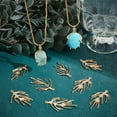 thumbnail image 6 of 20pcs Branch Shape Blanks Prong Settings Handmade Claw Pendant Tray Bezel Trays Alloy Charms for Crafts Necklace Jewelry Making Golden gold DIY, 6 of 7