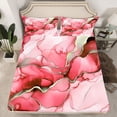 thumbnail image 2 of Manfei Marbling Watercolor 4pcs Bed Sheets for Children Teens Adults,Vintage Aesthetic King Sheets,Minimalist Abstract Gradient Super Cozy Sheet Set,Ultra Soft Home Decor, 2 of 7