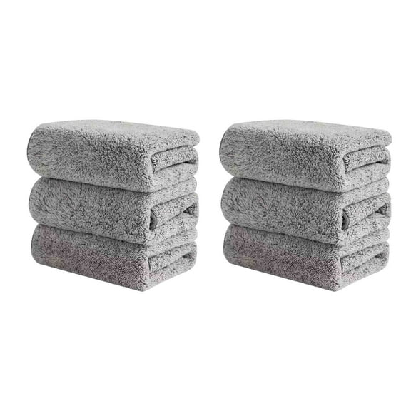 6 Pack Cotton Wash Cloths for Kitchen – Highly Absorbent Cleaning Rags, Cleaning Towels, Soft Towels for Bathroom – Commercial Terry Washcloth for Face, Hand, Bath, Kitchen, Gym & Hotel