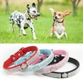 thumbnail image 6 of Rhinestone Dog Collar, Cute Dazzling Sparkling Soft Leather Dog Cat Rhinestone Collar Crystal Diamond Pet Dog Puppy Collar, 6 of 7