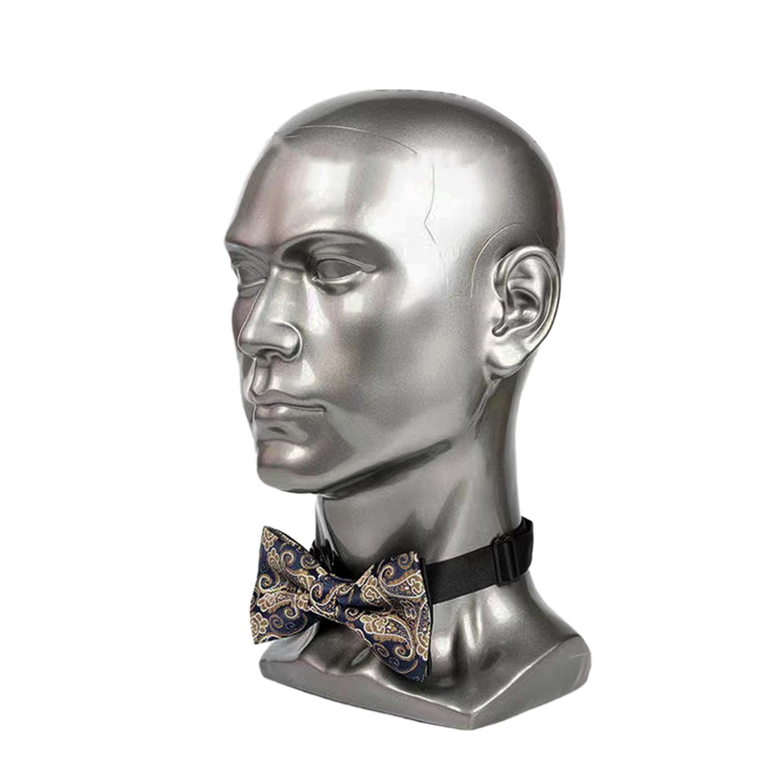 Serenable Male Mannequin Head Freestanding Wig Stand for Wig Making Market Barber Shop Silvery Gray