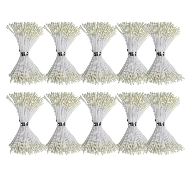 900 estambres de flores artificiales de yeso color crema para decoración de ramos, materiales artesanales (1 mm (n.° 6))