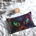 thumbnail image 5 of Yiaed Futuristic Cat Warrior Print Brushed Microfiber Envelope Pillowcases, Standard,Envelope Closure Pillow Cases(No pillow core)-14"x20", 5 of 6