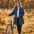 thumbnail image 3 of Agnes Orinda Women's Plus Size Denim Jacket Buttons Long Sleeves Jean Jackets 1X Dark Blue, 3 of 8