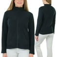 thumbnail image 4 of ToBeInStyle Women's High Collar Polar Fleece Long Sleeve Jacket - Black - 2X-Large, 4 of 8