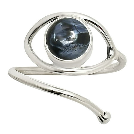 Eye Adjustable - Natural Pietersite 925 Sterling Silver Ring s.8 Jewelry R-1254 SDR250917