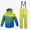 Green, variant on Kids Snowsuit 2 Piece Set Ski Jacket and Bib Pants, Waterproof Windproof Hooded Insulated Winter Outfit for Boys Girls Orange Size 9