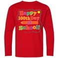 thumbnail image 3 of Inktastic Happy 100th Day of School Long Sleeve Youth T-Shirt, 3 of 5